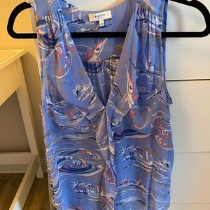 Aritzia silk sailor detail blouse size small